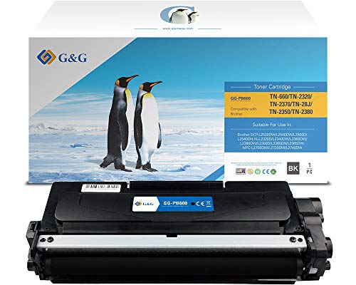 G&G Toner kompatibel zu Brother TN-2320 Schwarz 2600 Seiten, für Brother DCPL2500, 2520,2540, 2560, Brother HLL2300 , 2340, 2360, 2365, Brother MFCL2700DN, 2720,2740, von G&G