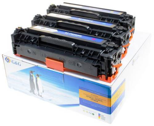 G&G Tonerkassette Kombi-Pack ersetzt HP 312A, CF383A, CF382A, CF381A Cyan, Magenta, Gelb 2700 Seiten von G&G
