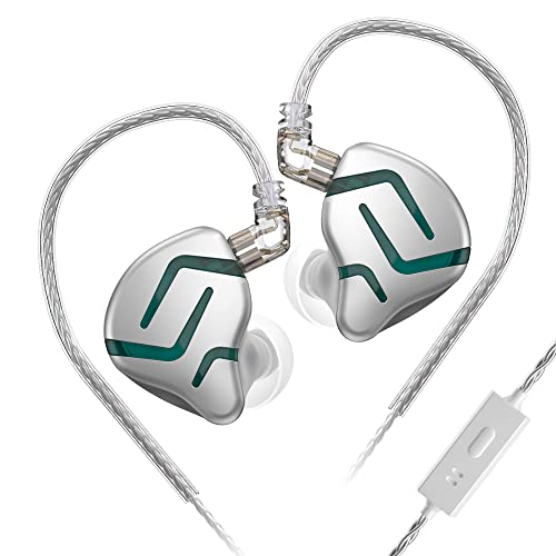 KZ ZES Kopfhörer mit Kabel,In Ear Kopfhörer Kabel und HD Mikrofon,12mm Dynamik Einheit Treiber,Satte Bässe,3.5mm Klinke In-Ear Ohrhörer für MP3,Laptop,Tablet,Handy von G.K