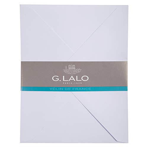 G.Lalo 19601L Umschläge Diploma (nicht gefüttert, gummiert, perfekt für Ihre Korrespondanz, 16,2 x 22,9 cm, 120g, 25 Umschläge) extraweiß von G.Lalo