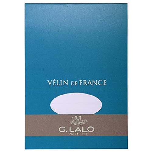 Lalo 11700L Schreibblock Vélin de France (DIN A5, 14,8 x 21 cm, 50 Blatt, 100 g) weiß von G. Lalo