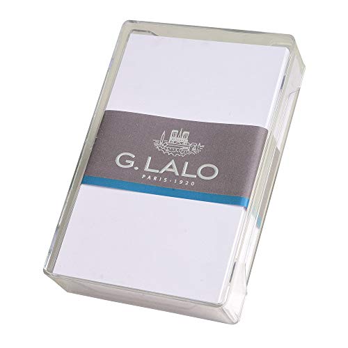 Lalo 16300L Box (mit 80 Bristol Karten, ideal für Ihre Korrespondanz, 320g, gerader Schnitt, 9 x 14 cm, Visitenkarten Format, kristall) von G.Lalo