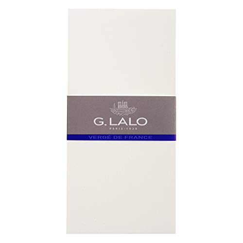 Lalo 44300L - Pack mit 25 Karten, 10,3x21,3 cm 300g, Vergé-Papier, 1 Pack, Weiß von G.Lalo