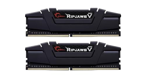 G.SKILL Ripjaws V - DDR4-16 GB: 2 x 8 GB - DIMM 288-PIN - ungepuffert, F4-3600C16D-16GVKC, schwarz von G.SKILL