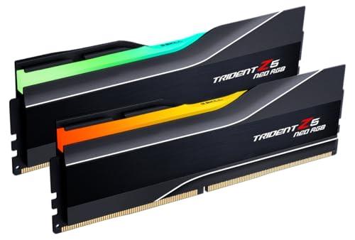 G.SKILL Trident Z5 NEO RGB 32GB(2X16GB) 288-pin SDRAM DDR5 6000(PC5-48000) CL36-36-36-96 1,35V Dual Channel Desktop Arbeitsspeicher F5-6000J3636F1 6GX2-TZ. 5NR(Mattschwarz),F5-6000J3636F16GX2-TZ5NR von G.SKILL