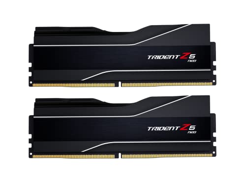 G.SKILL Trident Z5 NEO Serie 32 GB(2x16GB) 288-Pin SDRAM DDR5 6000(PC5-48000) CL32-38-38-96 1,35 V Dual Channel Desktop Arbeitsspeicher F5-6000J323238F16 GX2-TZ5 N(Mattschwarz),5-6000J3238F16GX2-TZ5N von G.SKILL