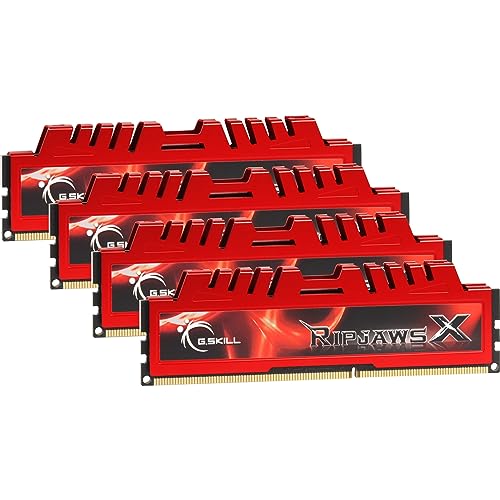 G.Skill Ripjaws-X Memory Arbeitspeicher 32GB (1600MHz, 240-polig, 4X 8GB, CL10) DIMM DDR3-RAM Kit G.Skill Ripjaws-X Memory Arbeitspeicher 32GB (1600MHz, 240-polig, 4X 8GB, CL10) DIMM DDR3-RAM Kit von G.SKILL