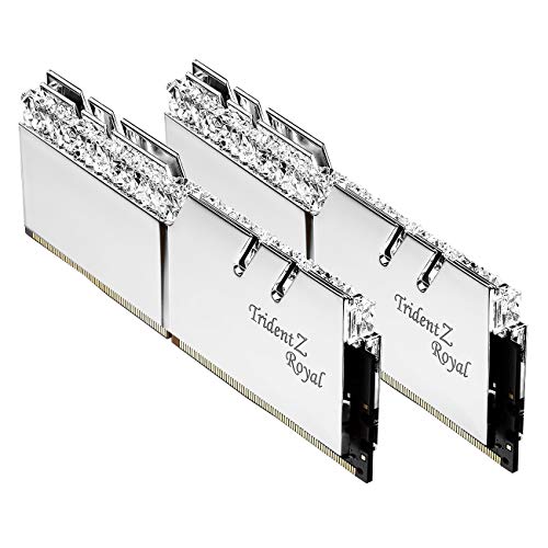G.Skill 64GB DDR4 Trident Z Royal Silver 3600Mhz PC4-28800 CL18 1.40V Dual Channel Kit (2x32GB) von G.SKILL