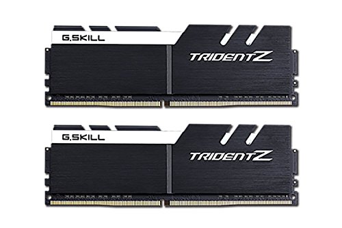 GSkill Skill F4–3600 C17d-32gtzkw 32 GB (16 GB X 2) Trident Z Serie DDR4 3600 MHz PC4–28800/Tablettenspeicher Dual Channel Arbeitsspeicher-Kit – Schwarz/Weiß, F4-3600C17D-32GTZKW, 32GB (16GBx2) von GSkill
