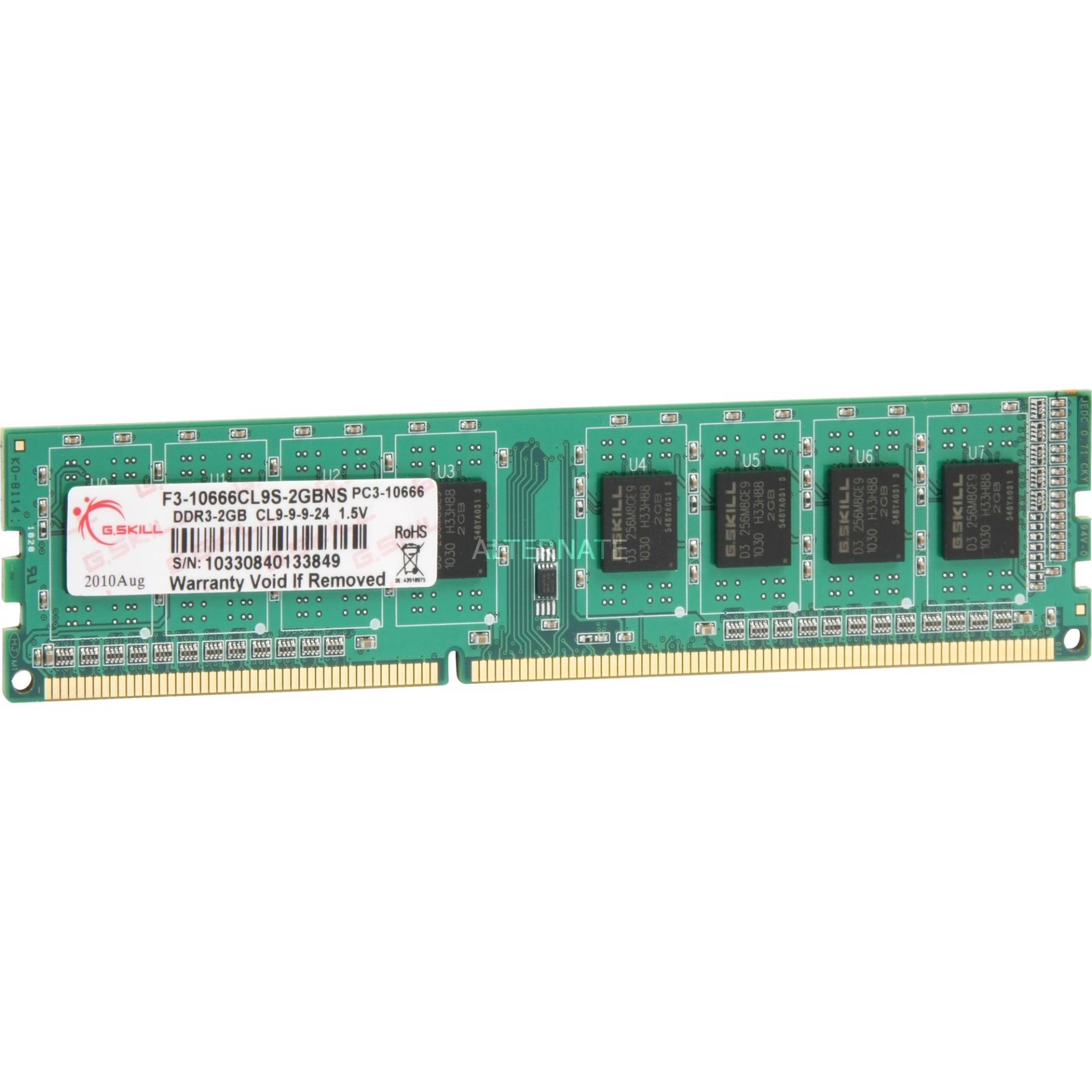 DIMM 2 GB DDR3-1333  , Arbeitsspeicher von G.Skill