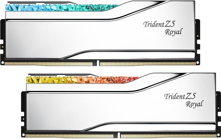 G.Skill DIMM 32 GB DDR5-6400 (2x 16 GB) Dual-Kit  (silber, F5-6400J3039G16GX2-TR5NS, Trident Z5 Royal Neo, AMD EXPO) (F5-6400J3039G16GX2-TR5NS) von G.Skill