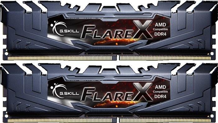 G.Skill Flare X series - DDR4 - 16 GB: 2 x 8 GB - DIMM 288-PIN - 3200 MHz / PC4-25600 - CL14 - 1.35 V - ungepuffert - non-ECC (F4-3200C14D-16GFX) von G.Skill