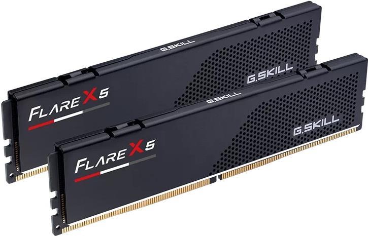 G.Skill Flare X5 - DDR5 - Kit - 32GB: 2 x 16GB - DIMM 288-PIN Low Profile - 5200 MHz / PC5-41600 - CL36 - non-ECC - mattschwarz eloxiert (F5-5200J3636C16GX2-FX5) von G.Skill