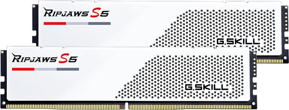 G.Skill Ripjaws S5 - DDR5 - Kit - 64 GB: 2 x 32 GB - DIMM 288-PIN Low Profile - 6000 MHz / PC5-48000 - CL30 - 1.4 V - ungepuffert - non-ECC - Mattes Weiß G.Skill Ripjaws S5 - DDR5 - Kit - 64 GB: 2 x 32 GB - DIMM 288-PIN Low Profile - 6000 MHz / PC5-48000 - CL30 - 1.4 V - ungepuffert - non-ECC - Mattes Weiß von G.Skill