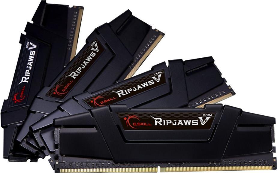 G.Skill Ripjaws V - DDR4 - 128 GB: 4 32 GB - DIMM 288-PIN - 3600 MHz / PC4-28800 - CL18 - 1.35 V - ungepuffert - non-ECC - Classic Black (F4-3600C18Q-128GVK) von G.Skill