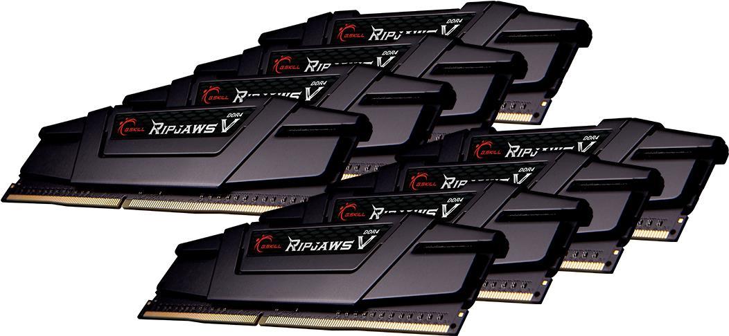 G.Skill Ripjaws V - DDR4 - 256 GB: 8 x 32 GB - DIMM 288-PIN - 3200 MHz / PC4-25600 - CL16 - 1.35 V - ungepuffert - non-ECC - Classic Black (F4-3200C16Q2-256GVK) von G.Skill