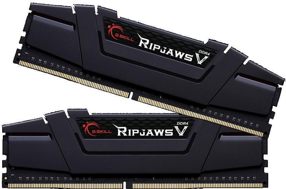 G.Skill Ripjaws V - DDR4 - 32 GB : 2 x 16 GB - DIMM 288-PIN - 3200 MHz / PC4-25600 - CL16 - 1.35 V - ungepuffert - nicht-ECC - Classic Black (F4-3200C16D-32GVK) von G.Skill