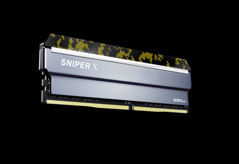 G.Skill SNIPER X Series - Digital Camo - DDR4 - Kit - 32 GB: 4 x 8 GB - DIMM 288-PIN - 3200 MHz / PC4-25600 - CL16 - 1.35 V - ungepuffert - non-ECC - Tarnfleck Gelb von G.Skill