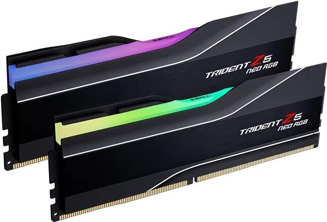 G.Skill Trident Z5 Neo RGB - DDR5 - Kit - 32 GB: 2 x 16 GB - DIMM 288-PIN - 6400 MHz / PC5-51200 - CL32 - 1.4 V - ungepuffert - on-die ECC - mattschwarz (F5-6400J3239G16GX2-TZ5NR) von G.Skill