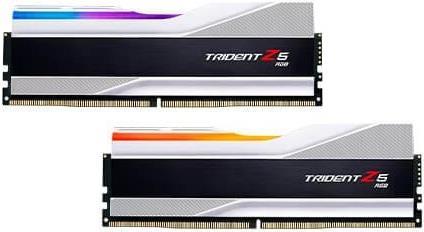 G.Skill Trident Z5 RGB - DDR5 - Kit - 32GB: 2 x 16GB - DIMM 288-PIN - 6400 MHz / PC5-51200 - CL32 - non-ECC - metallisch silber (F5-6400J3239G16GX2-TZ5RS) von G.Skill
