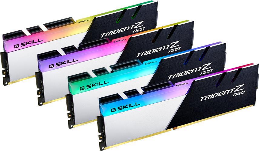 G.Skill TridentZ Neo Series - DDR4 - 32 GB: 4 x 8 GB - DIMM 288-PIN - 3600 MHz / PC4-28800 - CL18 - 1.35 V - ungepuffert - non-ECC - Brushed Black, Gebürstetes Aluminium / Schwarz, Silber pulverbeschichtet (F4-3600C18Q-32GTZN) G.Skill TridentZ Neo Series - DDR4 - 32 GB: 4 x 8 GB - DIMM 288-PIN - 3600 MHz / PC4-28800 - CL18 - 1.35 V - ungepuffert - non-ECC - Brushed Black, Gebürstetes Aluminium / Schwarz, Silber pulverbeschichtet (F4-3600C18Q-32GTZN) von G.Skill