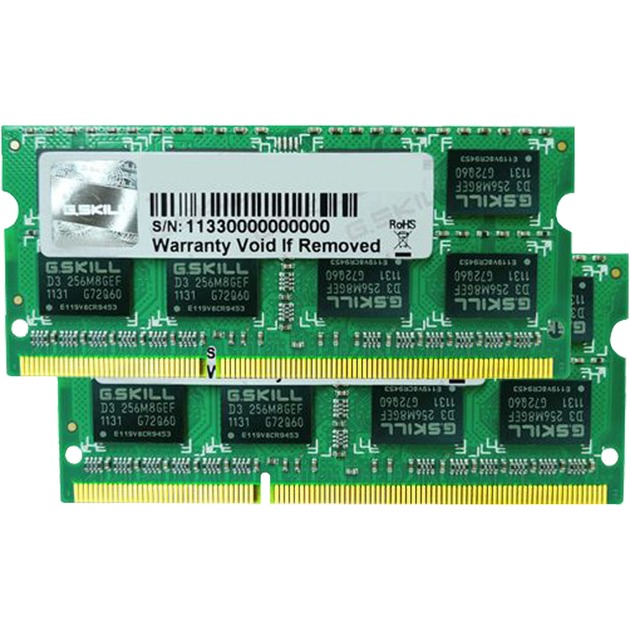 SO-DIMM 8 GB DDR3-1600 (2x 4 GB) Dual-Kit, Arbeitsspeicher von G.Skill