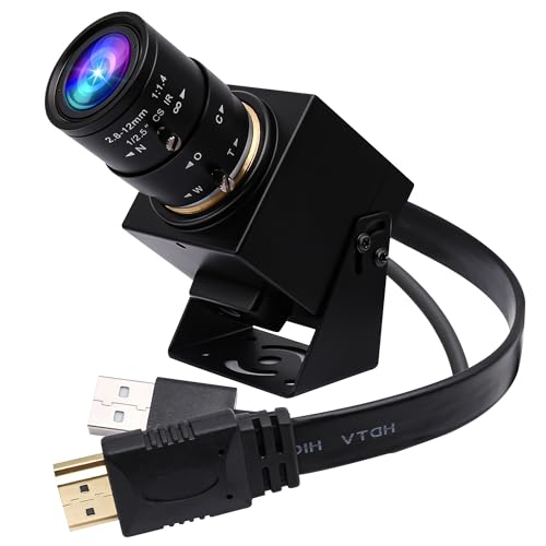 G 4K USB HDMI USB-Kamera Manueller Zoom Webcam Variabler Fokus PC-Kamera Mini Lightburn-Kamera für Computer H.264-Teleskop USB-Überwachungskamera 8MP USB Kamera (2.8-12mm 4-Fach-Zoomobjektiv) von G