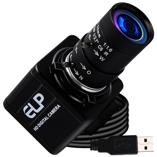 G 4K USB-Kamera mit Manuellem Zoom für PC 8MP Webcam Mini-Lightburn-Kamera für Lasergravierer Nahaufnahmekamera mit 5-50mm variablem Fokus für Computer Laptop Raspberry Pi von G