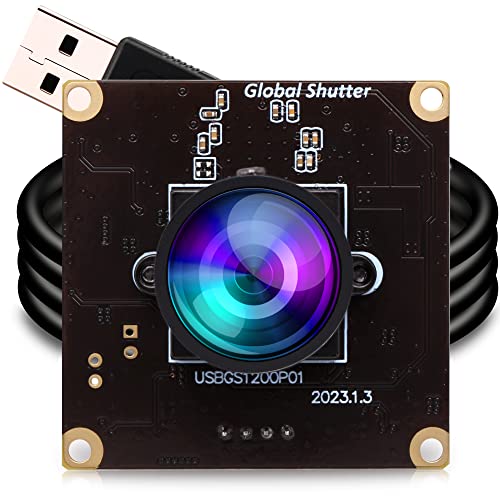 G Global Shutter USB Kameramodul für Computer High Speed PC Kamera Mini UVC USB2.0 Webcam Board mit 120GradObjektiv ohne Verzerrung High Speed 1080P 90fps USB Sicherheit Kamera für Laptop von G