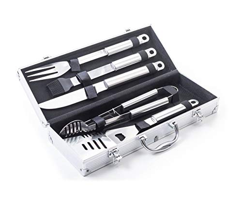 G21 Grillwerkzeug 5er Set, Aluminiumkoffer von G21