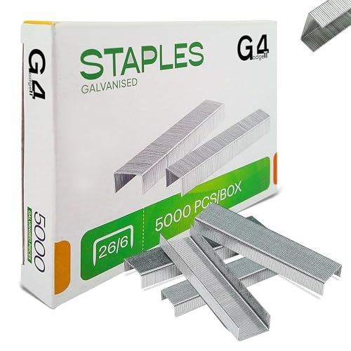 5000 x 26/6 Nr. 56 6 mm Qualitäts-Standard-Klammern, Kapazität 30 Blatt 5000 x 26/6 Nr. 56 6 mm Qualitäts-Standard-Klammern, Kapazität 30 Blatt von G4GADGET