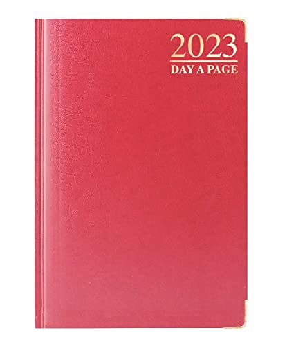 Premium Terminplaner 2023, A4, rot, Tag pro Seite, FSC-zertifiziert, 80 g/m², Papier, vergoldete Kanten von G4GADGET