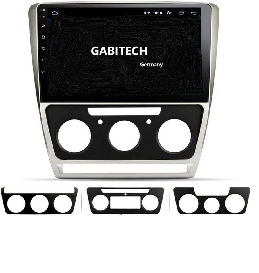 GABITECH 10 Android 13 Autoradio mit GPS Navi für Skoda Octavia 2007-2014 Autoradio (FM, AM, RDS, Can Bus, WiFi, Bluetooth, Plug & Play, Drahtlos Carplay)" von GABITECH