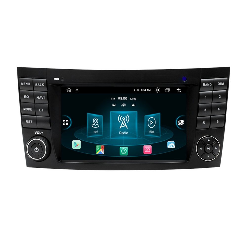 GABITECH 7 Zoll Autoradio GPS NAVIGATION für Mercedes Benz W211 CLS W219 W463 Autoradio (Drahtlos Carplay und Android Auto 8-Core) von GABITECH