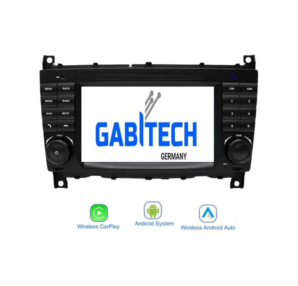 GABITECH 7 Zoll Autoradio Navi für Mercedes C Klasse W203 CLK W209 C200 CLC Autoradio (4GB RAM 64GB ROM Octa-Core. Drahtlos Carplay und Android Auto) GABITECH 7 Zoll Autoradio Navi für Mercedes C Klasse W203 CLK W209 C200 CLC Autoradio (4GB RAM 64GB ROM Octa-Core. Drahtlos Carplay und Android Auto) von GABITECH