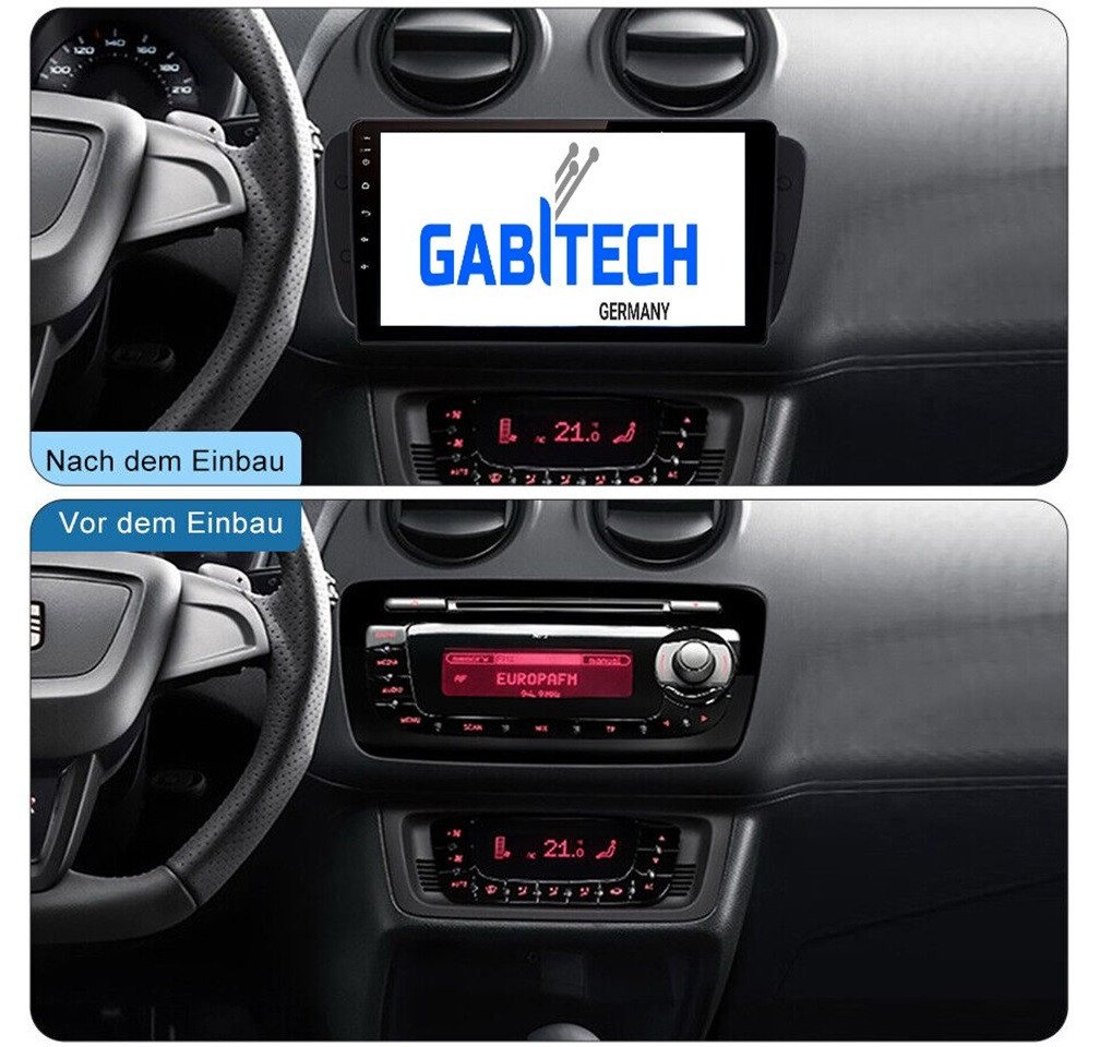GABITECH 9 Android 13 Autoradio GPS Navi Für Seat IBIZA 2008-2015 Carplay 64GB Autoradio" von GABITECH