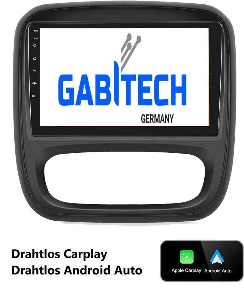 GABITECH 9 Zoll Autoradio für Renault TRAFIC, Opel VIVARO, Nissan NV300 Autoradio (Drahtlos Apple Carplay und Android Auto. Octa-Core) von GABITECH