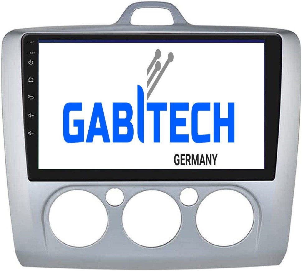 GABITECH 9 zoll Android 13 Autoradio GPS Navi Für Ford Focus 2 MK2 MK3 Exi AT Autoradio (8GB RAM, 128GB ROM Speicher, Drahtlos Carplay und Android Auto) von GABITECH