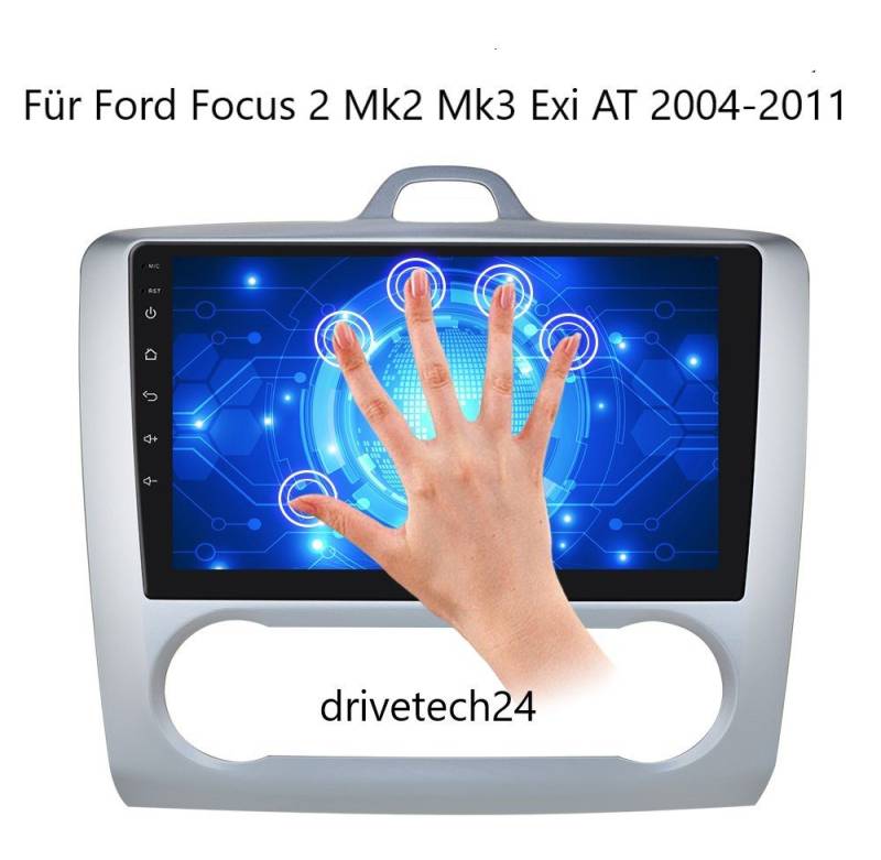 GABITECH 9 zoll Autoradio GPS Navi Für Ford Focus 2 MK2 MK3 Exi AT 4GB RAM Autoradio von GABITECH