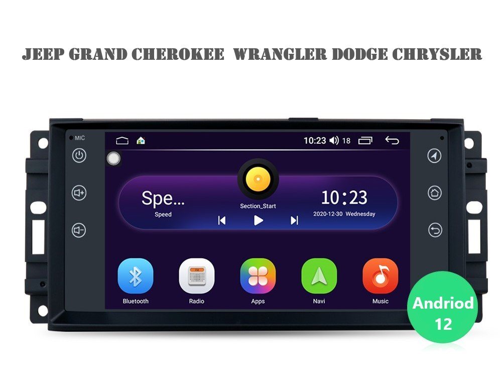 GABITECH Android 13 Autoradio Navi für Jeep Chevrolet Chrysler Dodge Carplay Autoradio (GPS Navi 3D Wireless Carplay RDS BT Octa-Core) von GABITECH