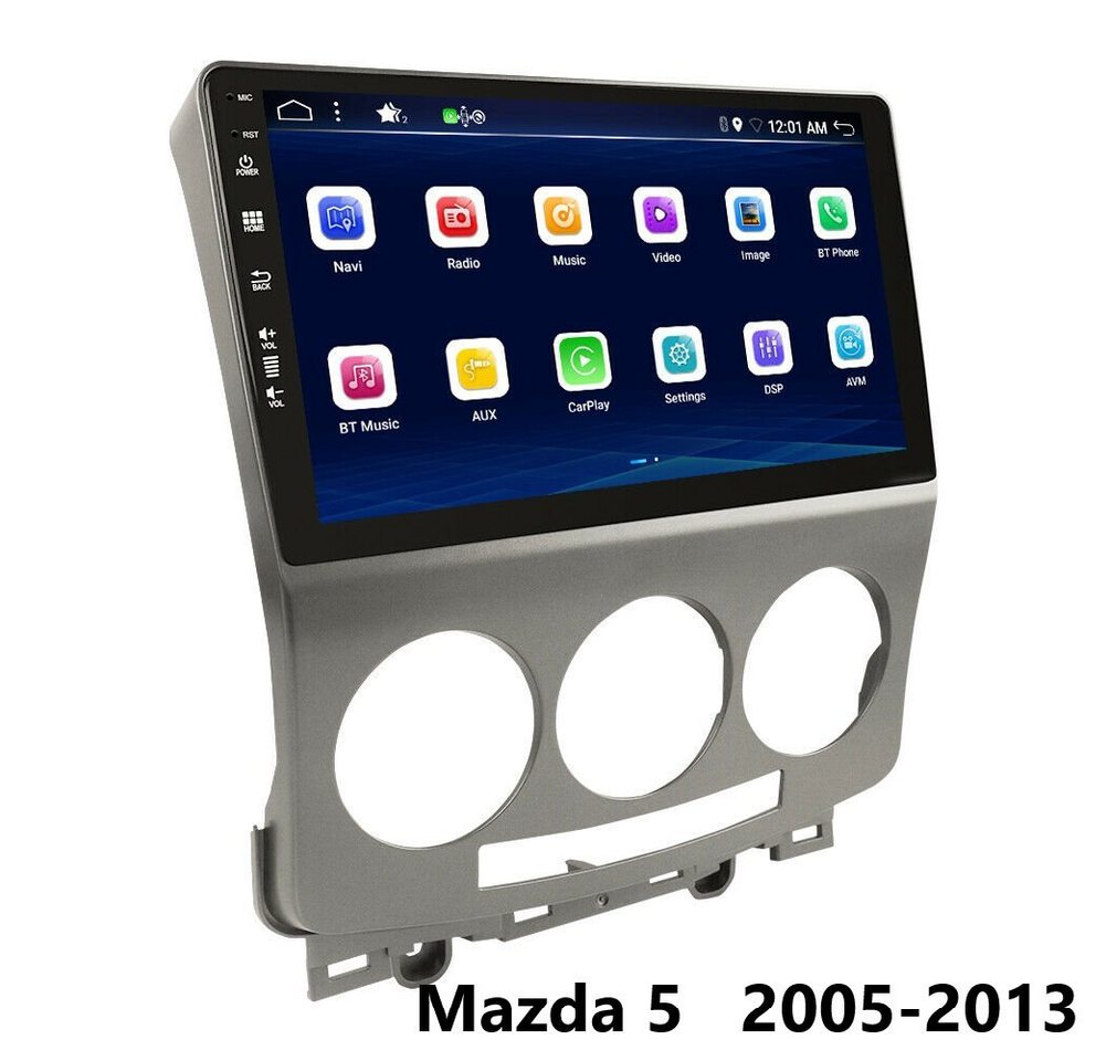GABITECH Android Autoradio Für Mazda 5 2005-2013 9 Touchscreen BT GPS USB FM Einbau-Navigationsgerät" von GABITECH