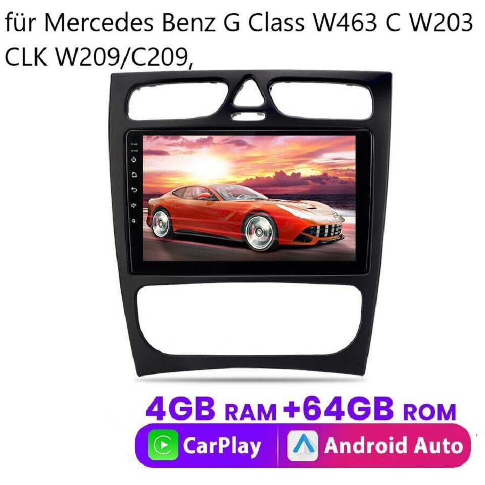 GABITECH Android Autoradio GPS für Mercedes Benz G W463 C W203 CLK W209/C209 Einbau-Navigationsgerät von GABITECH