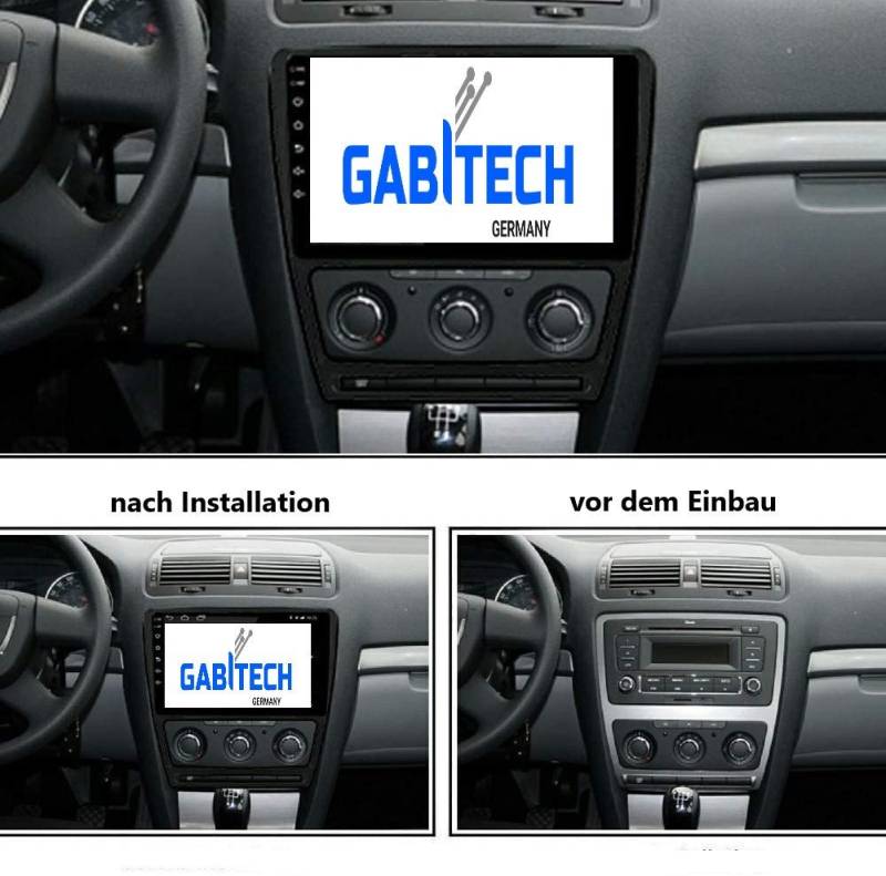 GABITECH Autoradio für Skoda Octavia 2007-2014 10 Android 13 Autoradio (FM, AM, RDS, Bluetooth, Can Bus, Plug & Play, USB, WiFi, 4GB RAM 64GB ROM)" von GABITECH