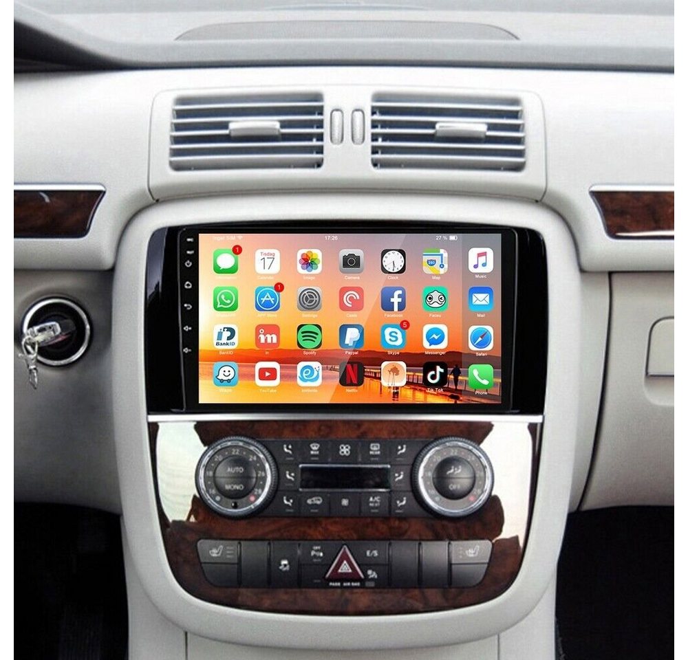 GABITECH Für Mercedes Benz R-Klasse. 9 zoll Android 12 Autoradio GPS Carplay Einbau-Navigationsgerät von GABITECH