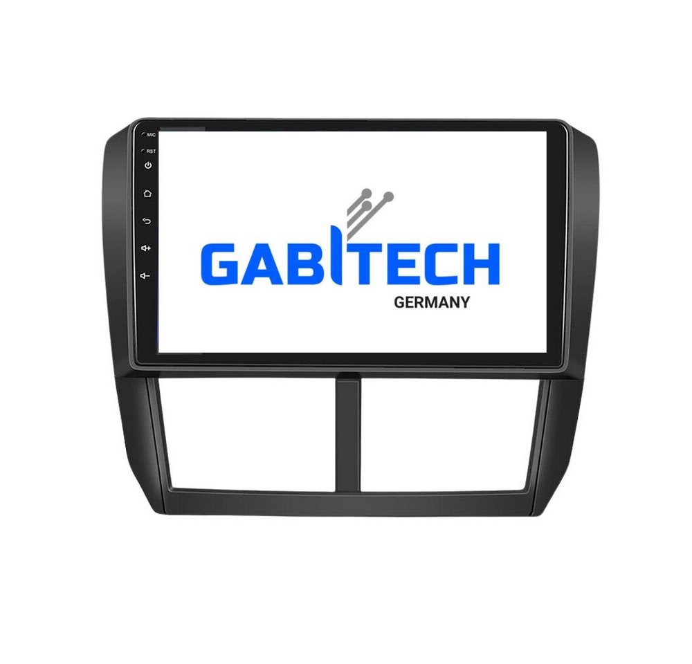 GABITECH Für Subaru Forester impreza 2007-2013. 9 Zoll Android 13 Autoradio GPS Einbau-Navigationsgerät von GABITECH