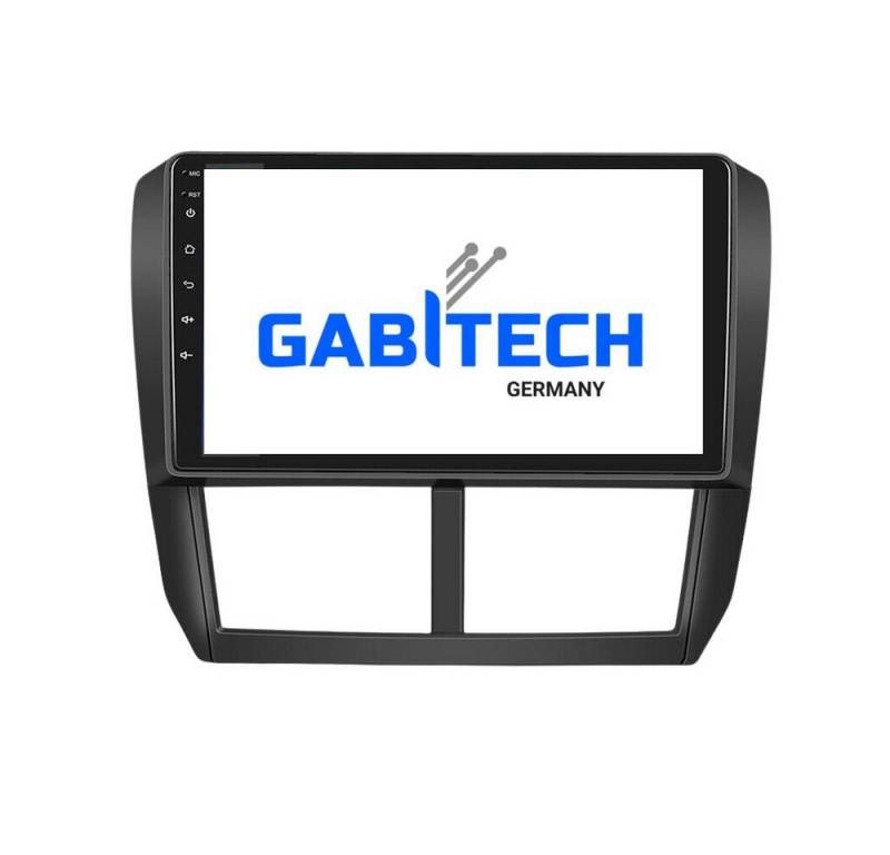 GABITECH 9 Zoll Android 13 Autoradio Navi für Subaru Forester Impreza 2007-2013 Autoradio (Drahtloses Carplay & AndroidAuto,3D Navi, 4GB RAM, 64GB ROM,WiFi,DAB) von GABITECH