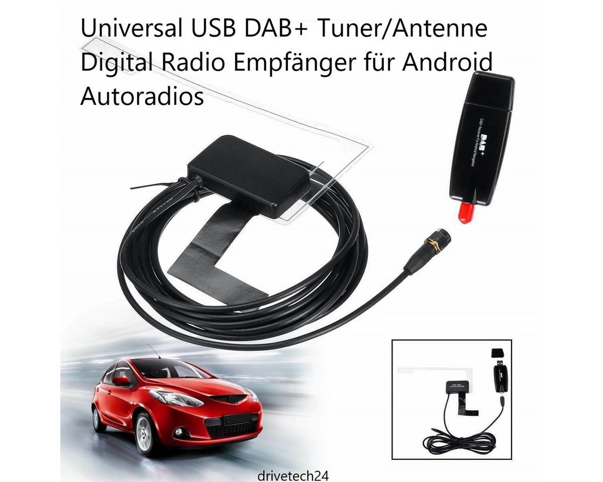 GABITECH USB DAB+ Tuner/Antenne Digital Radio Empfänger für Android Autoradios Digitalradio (DAB) von GABITECH