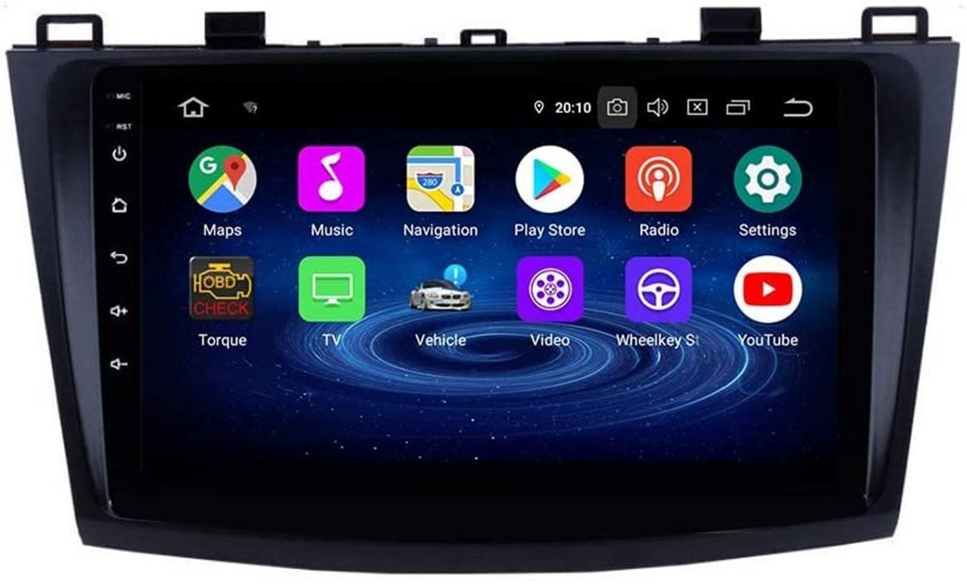 GABITECH für Mazda 3 2010-2013 9 Zoll Android 13 Autoradio GPS 4GB RAM BT RDS Einbau-Navigationsgerät (Carplay,3D Navi,Screen Mirroring,SIM Kartenslot,WiFi,unterstützt DAB) von GABITECH