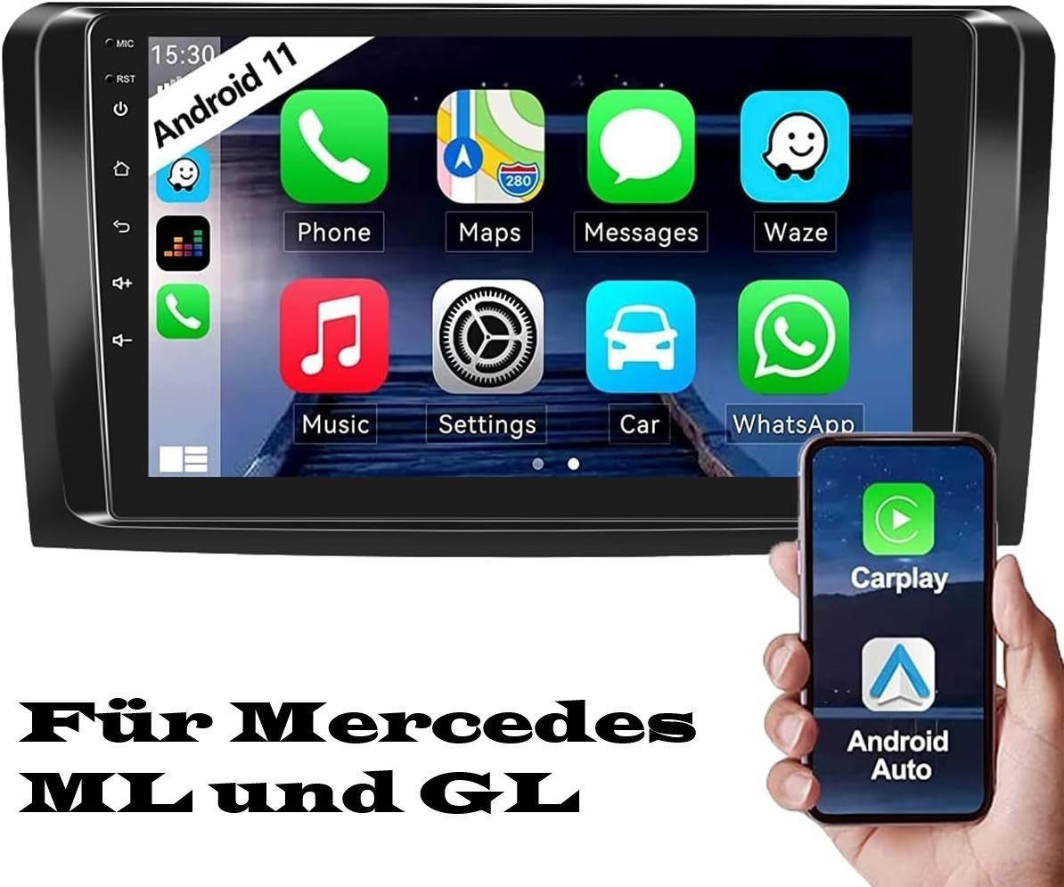 GABITECH für Mercedes Benz W164 GL320 ML350 X164 9 zoll Android 12.0 Autoradio Einbau-Navigationsgerät von GABITECH