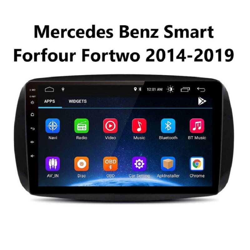 GABITECH 9 zoll Android Autoradio Carplay für Mercedes Smart Fortwo 2014-2019 Autoradio von GABITECH